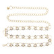 42" Round Stunning Diamond Design Chain Waist Belt Women Fashion Grooming Accessory - Gold